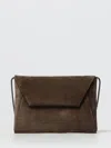 Brunello Cucinelli Women Bc Duo Suede Clutch Bag With Precious Chain In Brown