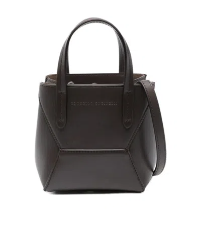 Brunello Cucinelli Mini Bc Duo Tote Bag In Black