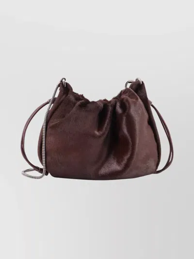 Brunello Cucinelli Mini Bucket Shoulder Bag In Pony Skin