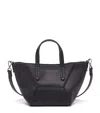 Brunello Cucinelli Mini Calfskin Bc Duo Top-handle Bag In Black
