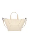 Brunello Cucinelli Mini Calfskin Bc Duo Top-handle Bag In White