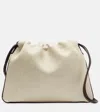 Brunello Cucinelli Mini Canvas Crossbody Bag In Sand