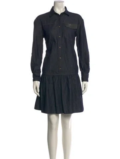 Pre-owned Brunello Cucinelli Mini Dress In Blue