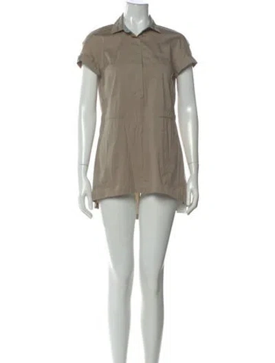 Pre-owned Brunello Cucinelli Mini Dress In Neutrals