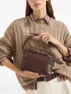 Brunello Cucinelli Mini Essence Cross Body Bag In Red
