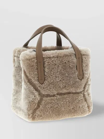 Brunello Cucinelli Mini Handbag With Faux Fur Texture