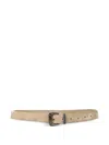 Brunello Cucinelli Mini Horn Frame Belt In Brown