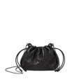Brunello Cucinelli Mini Leather Mellow Bucket Bag In Black