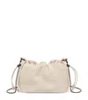 Brunello Cucinelli Women Soft Leather Bucket Bag With Chain Strap In Neutral