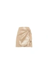 Brunello Cucinelli Knot-detail Mini Skirt In Gold