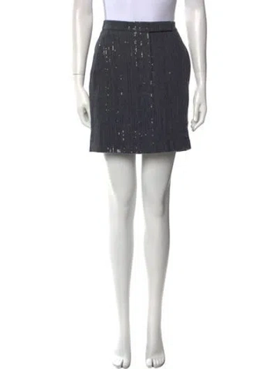 Pre-owned Brunello Cucinelli Mini Skirt In Gray