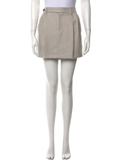 Pre-owned Brunello Cucinelli Mini Skirt W/ Tags In Neutral