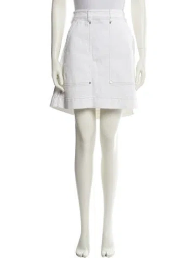Pre-owned Brunello Cucinelli Mini Skirt In White