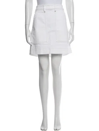 Pre-owned Brunello Cucinelli Mini Skirt In White