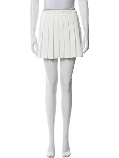 Pre-owned Brunello Cucinelli Mini Skirt In White