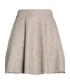 Brunello Cucinelli Mini Skirts In Gray