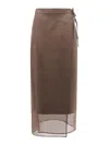 Brunello Cucinelli Cotton Blend Wrap-around Skirt