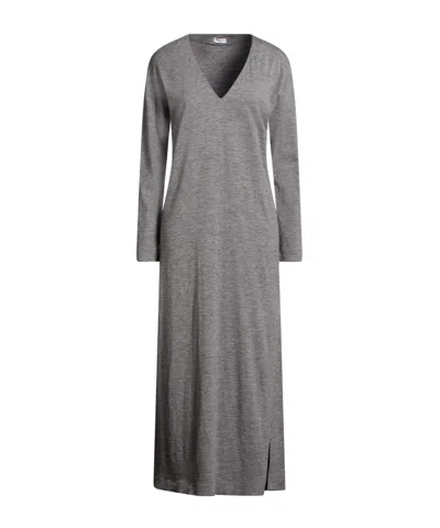 Brunello Cucinelli Minimalist Knit Dress In Gray