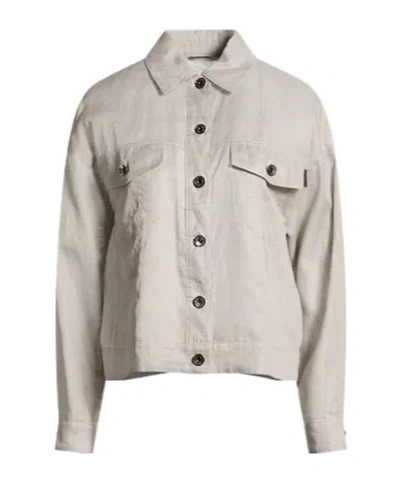 Brunello Cucinelli Minimalist Singlebreasted Jacket In Grey