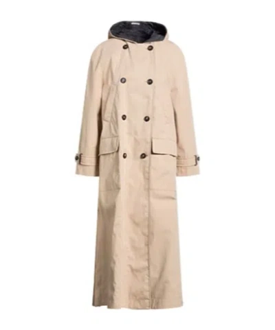 Brunello Cucinelli Minimalist Trench Coat In Neutral