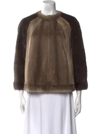 Pre-owned Brunello Cucinelli Mink Crew Neck Sweatshirt In Brown