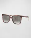 Brunello Cucinelli Mirrored Acetate Square Sunglasses