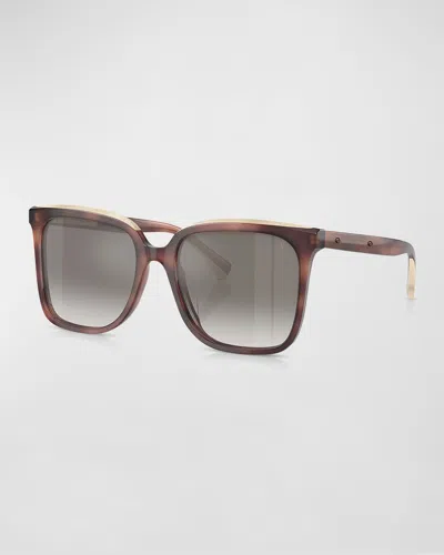 Brunello Cucinelli Mirrored Acetate Square Sunglasses