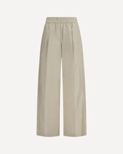 Brunello Cucinelli Elasticated Palazzo Pants In Neutral