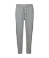 Brunello Cucinelli Cotton And Cashmere Blend Sweatpants With Silk In Gray