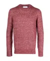 Brunello Cucinelli Versatile Ribbed Crew Neck Knit In Pink