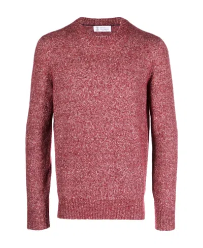 BRUNELLO CUCINELLI MÉLANGE-EFFECT CREW-NECK JUMPER