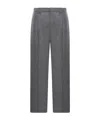 Brunello Cucinelli Grey Pants With Elastic Waistband In Wool And Cashmere Woman In Black