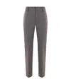 Brunello Cucinelli Mélange-effect Tailored Trousers In Gray