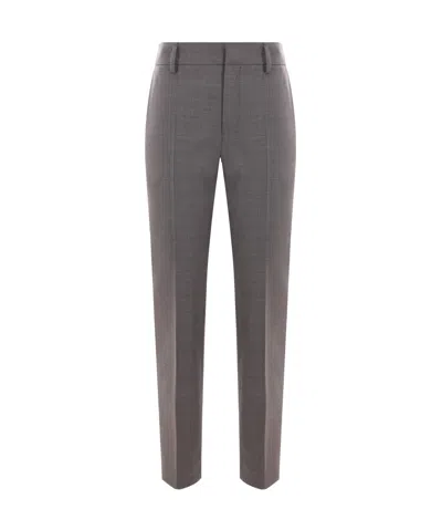 BRUNELLO CUCINELLI MÉLANGE-EFFECT TAILORED TROUSERS