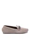 Brunello Cucinelli Monili-detail Suede Loafers In Grey