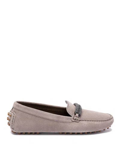 Brunello Cucinelli Loafers In Grey