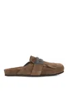 Brunello Cucinelli Suede Slipper In Brown