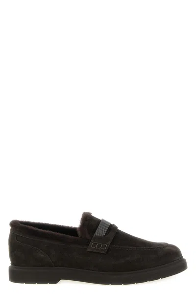 Brunello Cucinelli Mocassino 'penny Loafer' In Brown