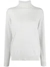 Brunello Cucinelli Mock-neck Cashmere Jumper In White