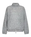 Brunello Cucinelli Mock Neck Knitted Jumper In Gray