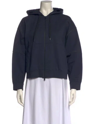 Pre-owned Brunello Cucinelli Mock Neck Long Sleeve Sweatshirt In Blue