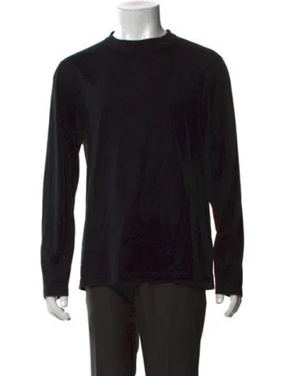 Pre-owned Brunello Cucinelli Mock Neck Long Sleeve T-shirt In Black