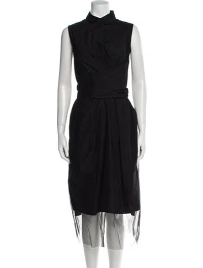 Pre-owned Brunello Cucinelli Mock Neck Midi Length Dress In Multi