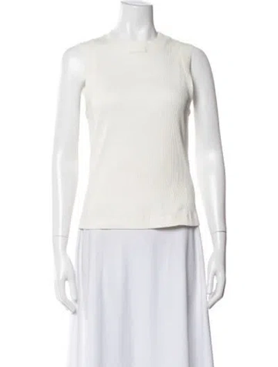 Pre-owned Brunello Cucinelli Mock Neck Sleeveless Top In Neutral