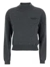 Brunello Cucinelli Mock-neck Sweater In Gray