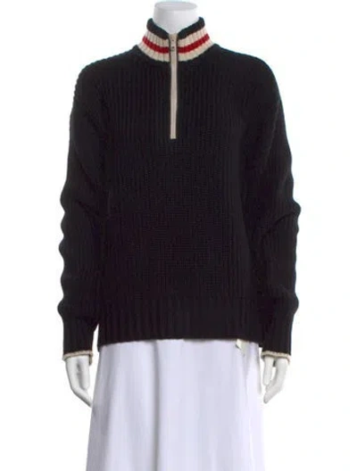 Pre-owned Brunello Cucinelli Mock Neck Sweater In Black