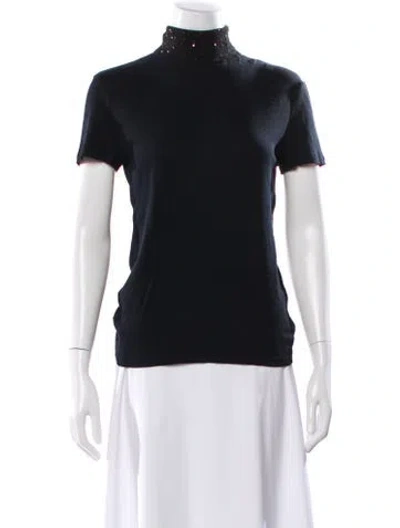 Pre-owned Brunello Cucinelli Mock Neck Sweater In Black