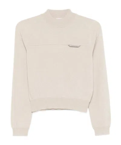 Brunello Cucinelli Mock-neck Sweater In Gray