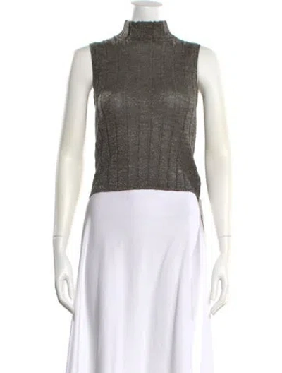 Pre-owned Brunello Cucinelli Mock Neck Sweater In Gray