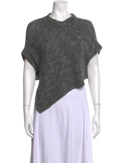 Pre-owned Brunello Cucinelli Mock Neck Sweater In Gray